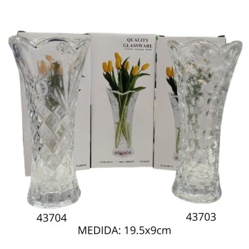 BZ DECO FLORERO 117-43703/43704 VIDRIO