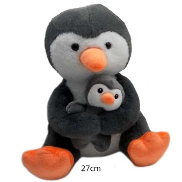 JUG CK PELUCHE FL320 PINGUINO C/BEBE 27cm