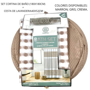 BZ CORTINA BAÑO EA42-16-04 SET