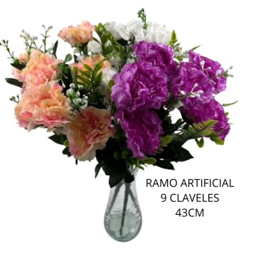 BZ DECO RAMO EA42-01-07 CLAVEL 9 FLORES