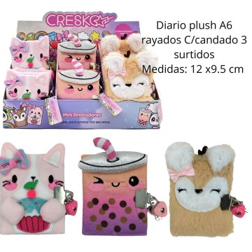 JUG CK DIARIO PLUSH A6 CK882 C/CANDADO