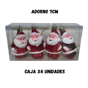 NAV ADORNO NAVIDAD x 4u 53084 PAPA NOEL