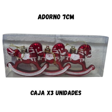 NAV ADORNO NAVIDAD x 3u 53082 CABALLITOS