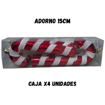 NAV ADORNO NAVIDAD x 4u 53086 BASTON
