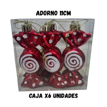 NAV ADORNO NAVIDAD x 6u 53081 CARAMELOS