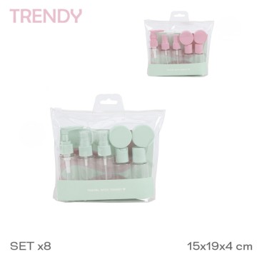 TG MAKE SET VIAJE 29435 PORTA LIQUIDO/CREMA x 8