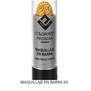 PINTAFAN MAQ BARRA GLITTER x4u 4g ORO