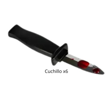 COT HALLOWEEN DAGA CHICA C/SANGRE x 6 HD0002-S