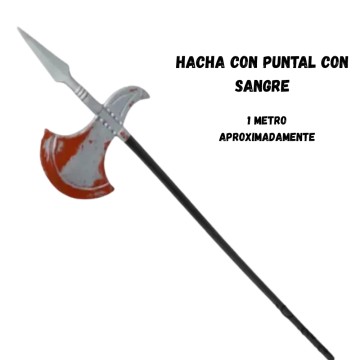 COT HALLOWEEN HACHA C/PUNTAL C/SANGRE HH0003-S
