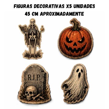 COT HALLOWEEN FIGURAS DECORATIVA x 5u HL106