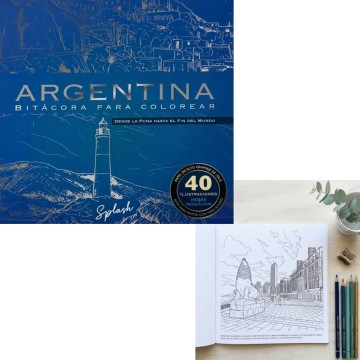 LIBRO SPLASH ARGENTINA BITACORA P/COLOREAR