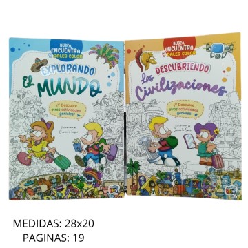 LIBRO SCHOOL BUSCA Y ENCUENTRA Y DALE COLOR